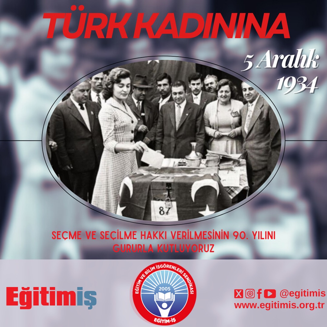 1934 TÜRK KADININA SEÇME SEÇILME HAKKI VERİLDİ...