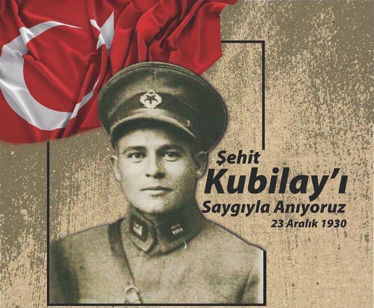 Cumhuriyet şehidi Asteğmen Öğretmen Mustafa Fehmi Kubilay’ı katledilişinin 90. yılında saygı ve özlemle anıyoruz.